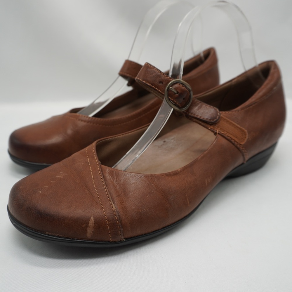Dansko Fawna Maryjane Shoes 41 Brown Leather Comfort Womens Career Office Preppy